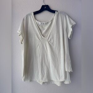 We The Free Soft Cream Short Sleeve Tee Size Large Boho
